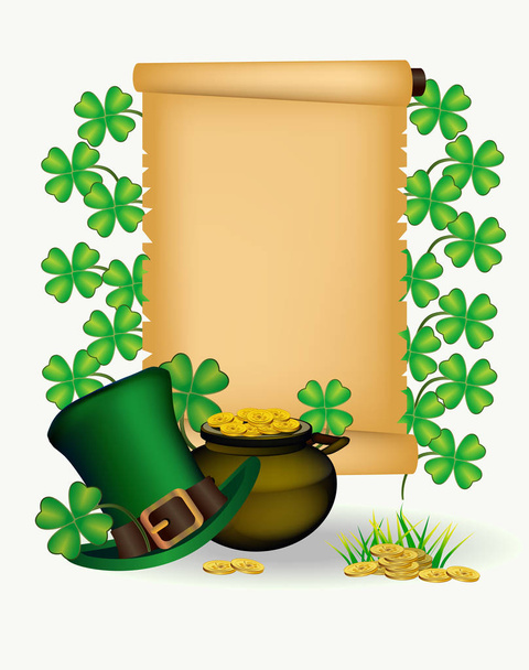 St. Patrick s Day - vector greeting card - Vector, Image