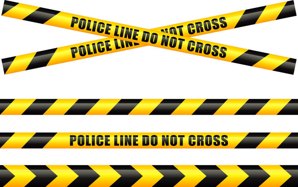 линия полицейской ленты
 - Вектор,изображение