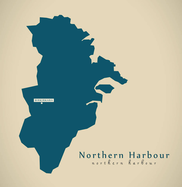 Modern Map - Northern Harbour Malta MT  - Photo, Image