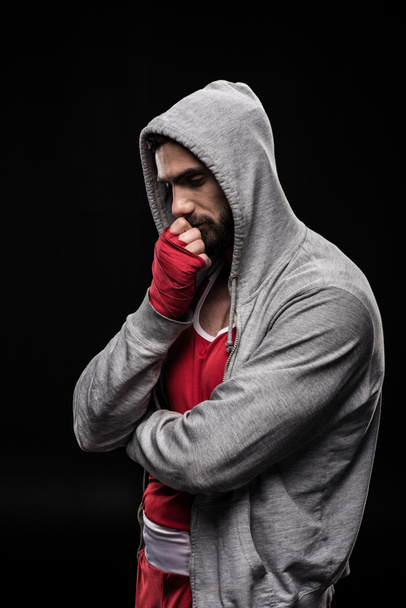 Pensive young boxer - Photo, Image