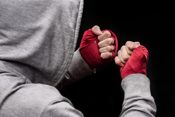 Boxer serrant les poings
 - Photo, image