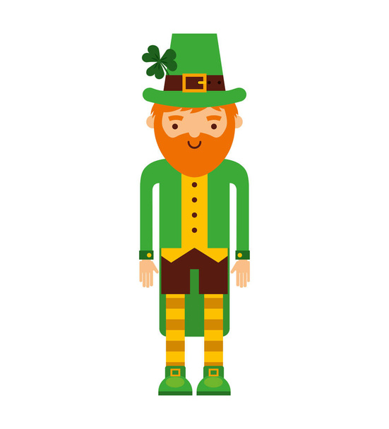 cüce cin İrlandalı karakter simgesi - Vektör, Görsel