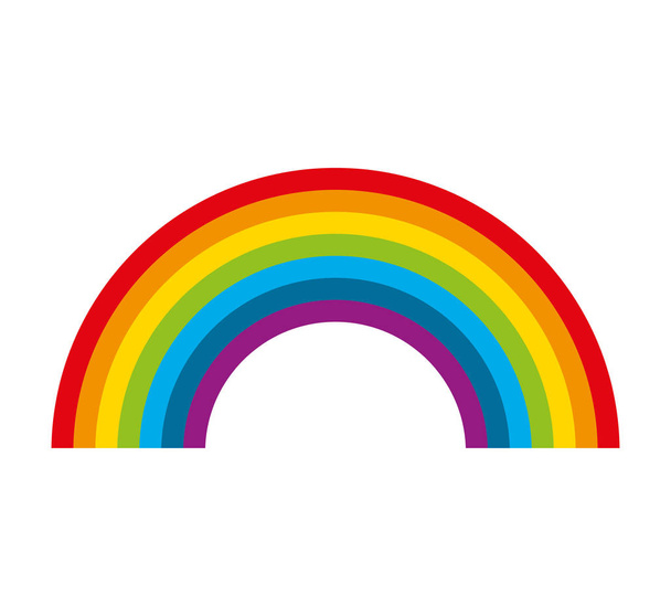 lindo arco iris aislado icono
 - Vector, imagen