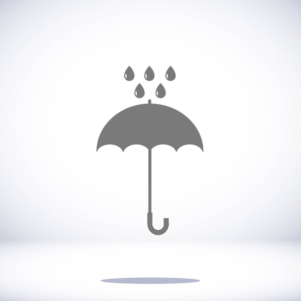 Umbrella and rain drops icon - Vetor, Imagem