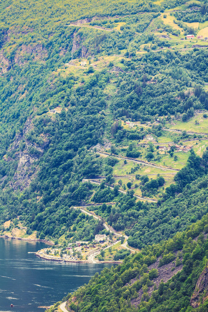 View on Geirangerfjord in Norway - Foto, imagen