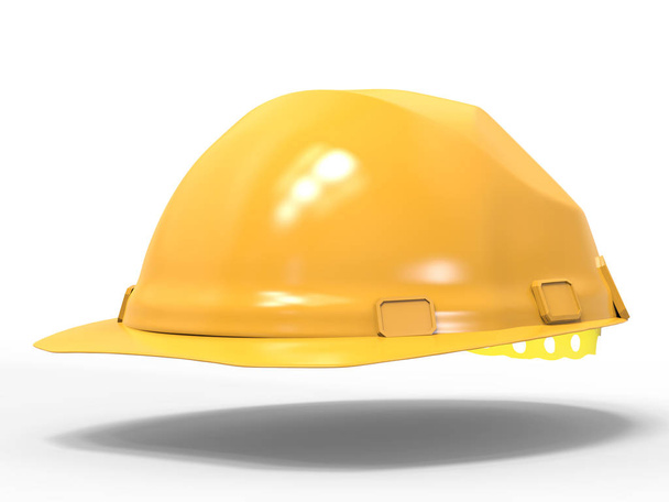 3d rendering giallo casco di sicurezza
 - Foto, immagini