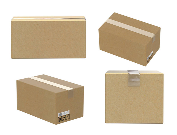 картонні коробки, ізольовані
 - Фото, зображення