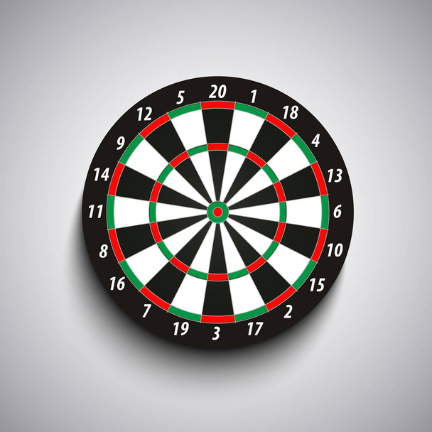 Dart board with green and red fields template - Vector, Image