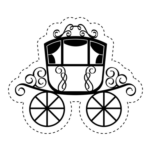 結婚式馬車分離アイコン - ベクター画像