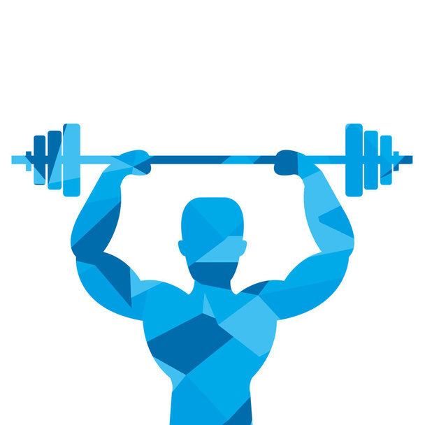 weight lifting fitness lifestyle - Vector, Image