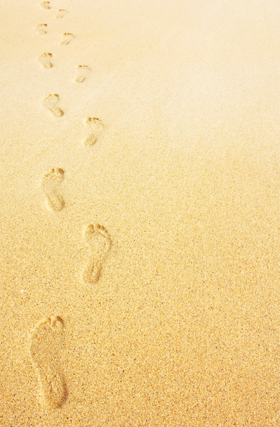 Fußabdrücke im Sandgrund - Foto, Bild