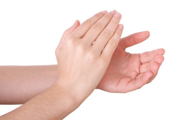 Руки оплески ізольовані на білому тлі
 - Фото, зображення