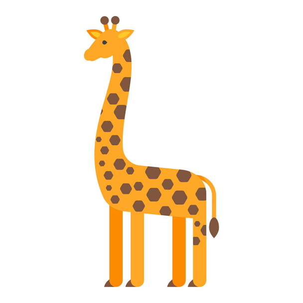Векторная плоская иллюстрация жирафа
. - Вектор,изображение