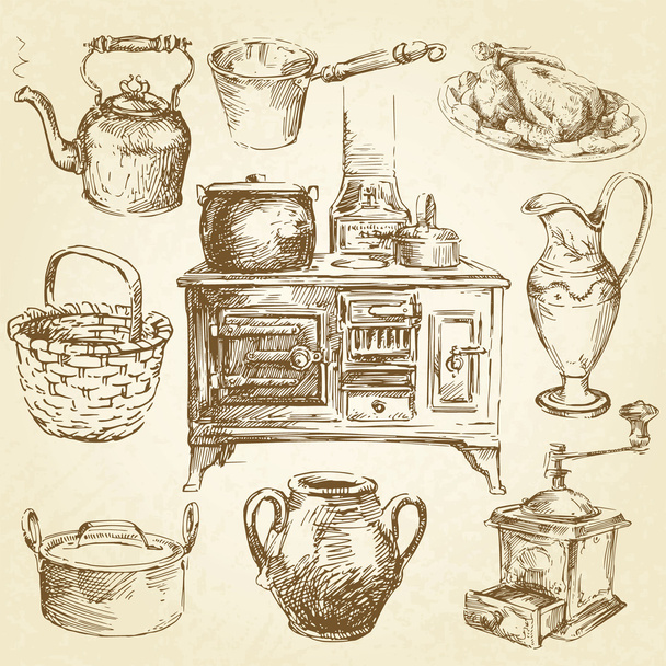Kitchenware, utensils - Vektor, obrázek