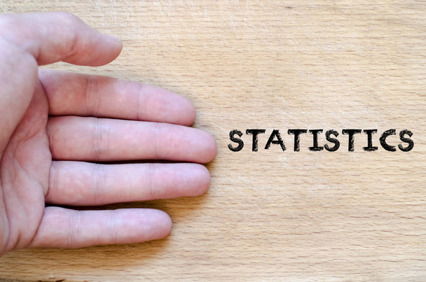 Statistics text concept - Photo, Image
