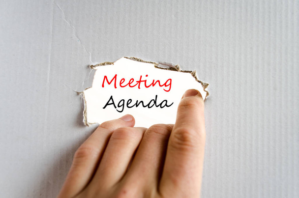Koncepcja tekst agenda spotkania - Zdjęcie, obraz