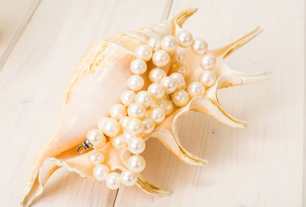 natürliche Perle weiße Perlen - Foto, Bild