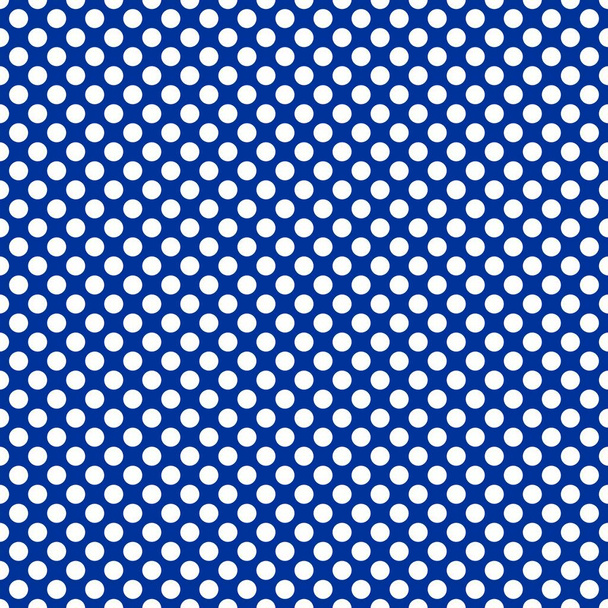 Vektor - vzor bezešvé s bílými puntíky na tmavě modrém pozadí - Vektor, obrázek