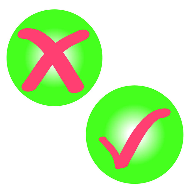 Comprobación de icono sobre fondo blanco
 - Vector, Imagen