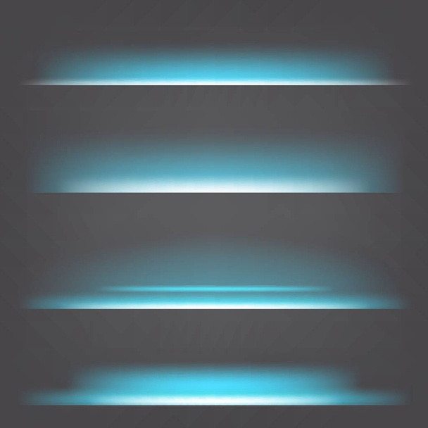 Parlak ışık efektlerinden oluşan yaratıcı bir konsept vektör kümesi siyah arka planda izole edilmiş kıvılcımlarla parlar. Resim tasarımı için, Noel kutlaması için pankart, sihirli ışık ışını. - Vektör, Görsel