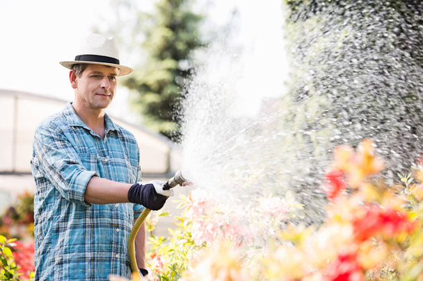 Man watering plants - Foto, immagini