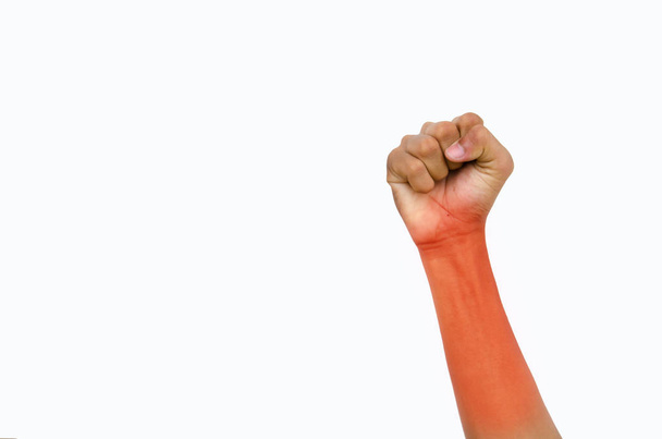 Mão para vitória com dor
 - Foto, Imagem