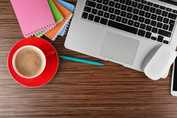 office desk with coffee - Foto, Imagen