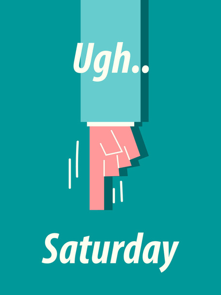 Ugh Saturday typography vector illustration - Vector, Image