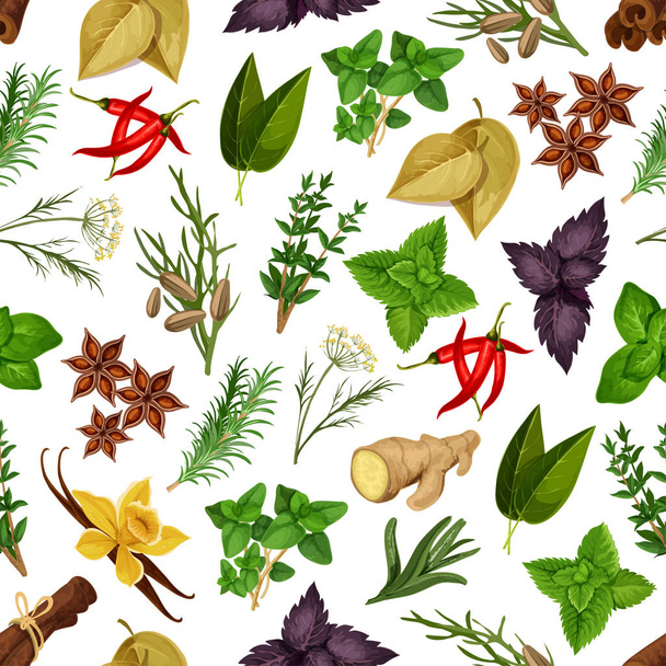 Herbes et épices motif sans couture
 - Vecteur, image