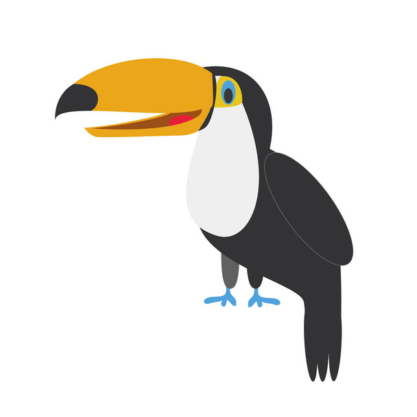 Schattige cartoon toucan vectorillustratie - Vector, afbeelding