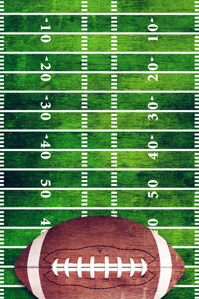 American Football and Field Grunge Background - Photo, Image