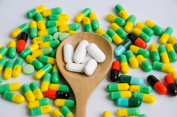 Pharmaceutical pills medicine &capsule antibiotics  - Photo, Image