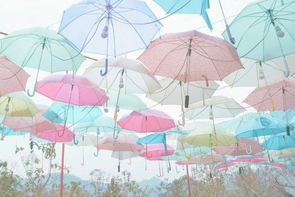 Paraplu patroon pastel - Foto, afbeelding