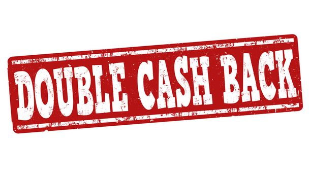 Double cash back sign or stamp - Vector, Image