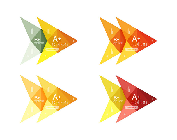 Modelli di frecce colorate per banner con opzione vettoriale, layout infografici
 - Vettoriali, immagini