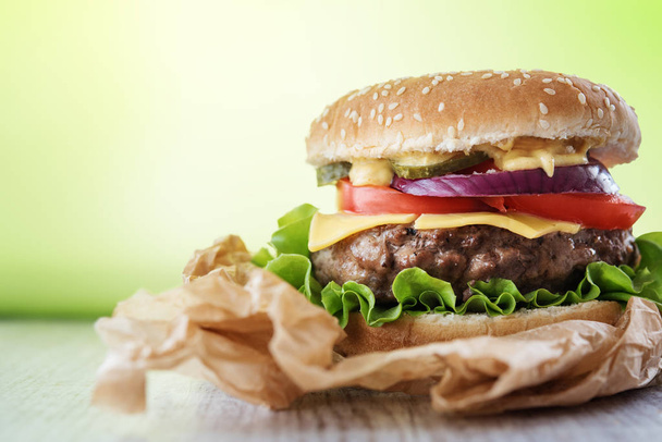 Heerlijke Amerikaanse Hamburger - Foto, afbeelding