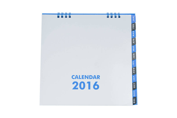 Χλευάσουμε επάνω το ημερολόγιο του 2016 - απομονωμένη σε λευκή οθόνη - Φωτογραφία, εικόνα