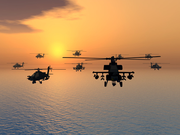 Śmigłowce Apache - Zdjęcie, obraz