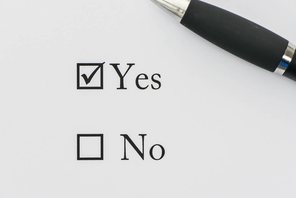 Πλαίσιο επιλογής για το επιλεγμένο Ναι - Ναι ή όχι - Φωτογραφία, εικόνα