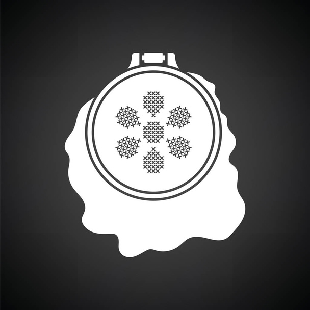 Šití obruč ikona - Vektor, obrázek