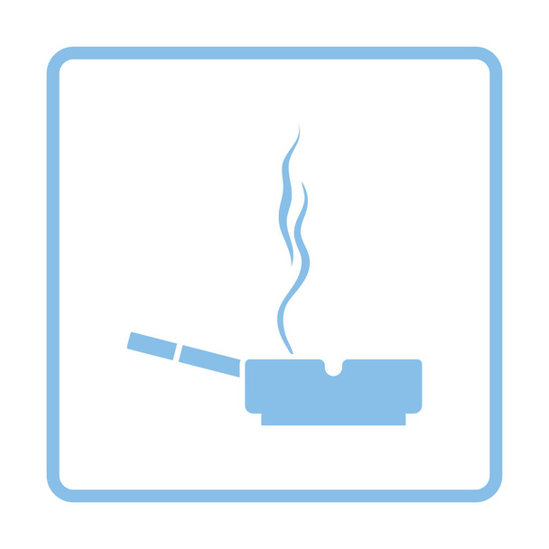 Cigarette in an ashtray icon - Vector, Image