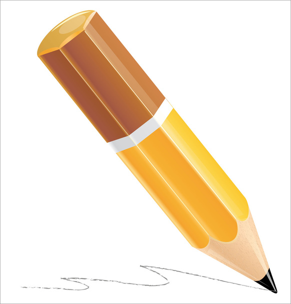 Pencil isolated on white background - Вектор,изображение
