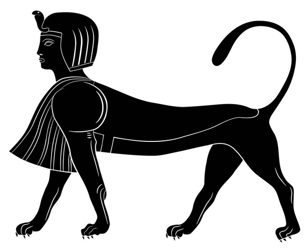 Sfinks - mityczny stwór starożytnego Egiptu - Wektor, obraz