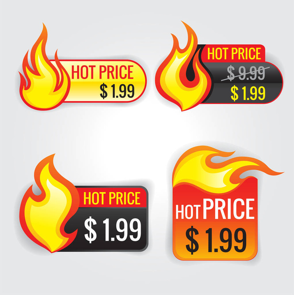 Icono de precio caliente Vector para web
  - Vector, imagen