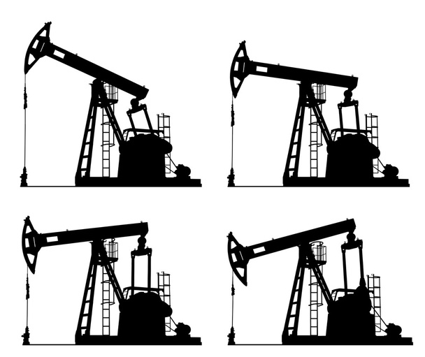 Силуэт насоса нефтяной скважины
 - Фото, изображение
