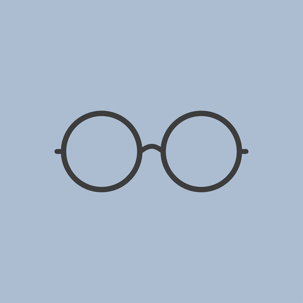 kerek szemüveget ikon szimbólum - Vektor, kép