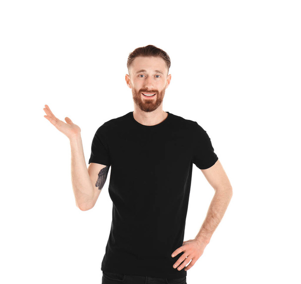 man in black T-shirt - Фото, зображення