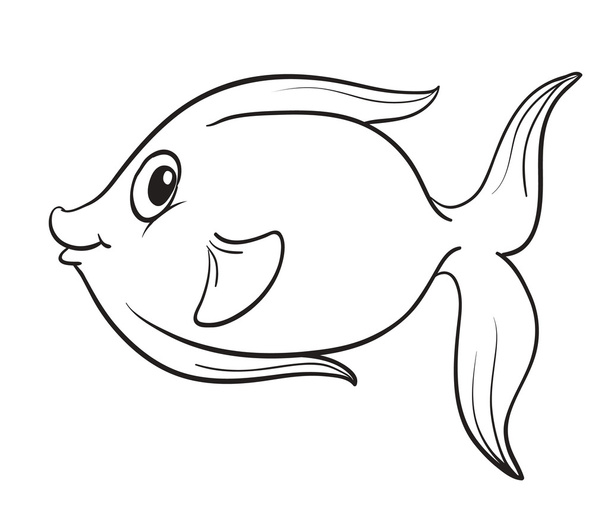 Fish outline - Vector, Image