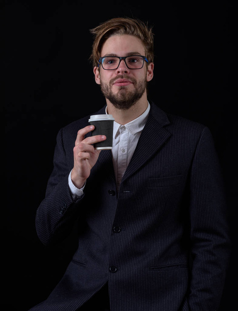 smiling business man in suit - Foto, Imagem