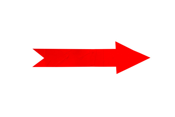 red arrow icon on white background. - Photo, Image